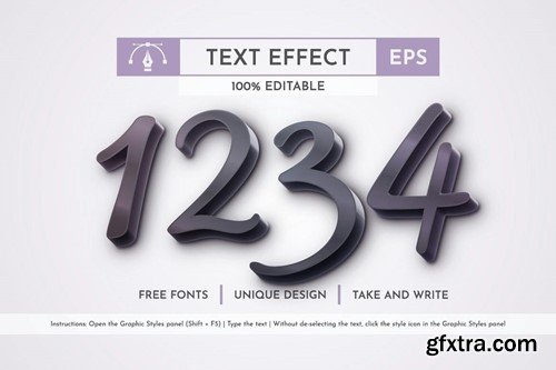 Black Editable Text Effect, Graphic Style 7GZFMBL