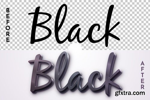 Black Editable Text Effect, Graphic Style 7GZFMBL