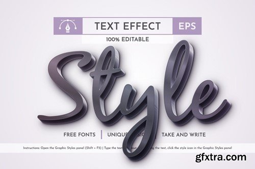 Black Editable Text Effect, Graphic Style 7GZFMBL