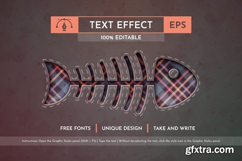 Textile Tartan - Editable Text Effect, Font Style KVE9FLE