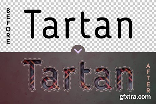 Textile Tartan - Editable Text Effect, Font Style KVE9FLE