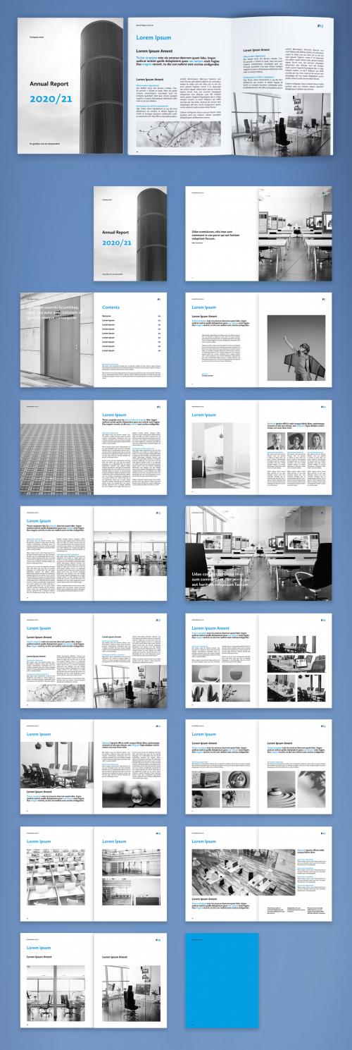 Clean and Elegant Annual Report Layout - 385807277