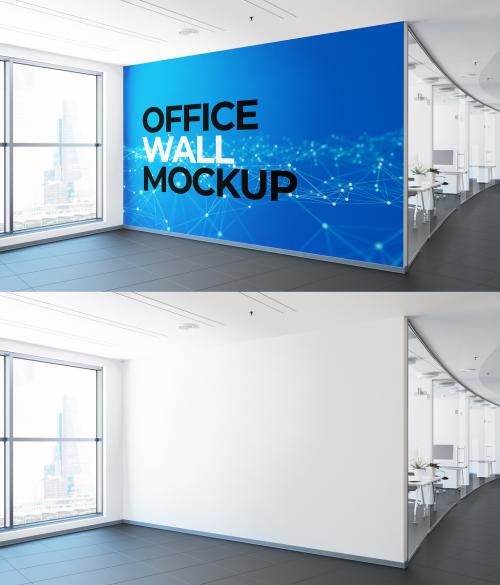 Office Wall Mural Mockup - 385830024