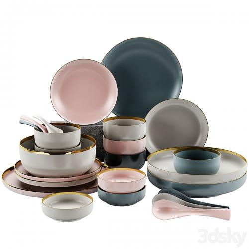 set of dishes