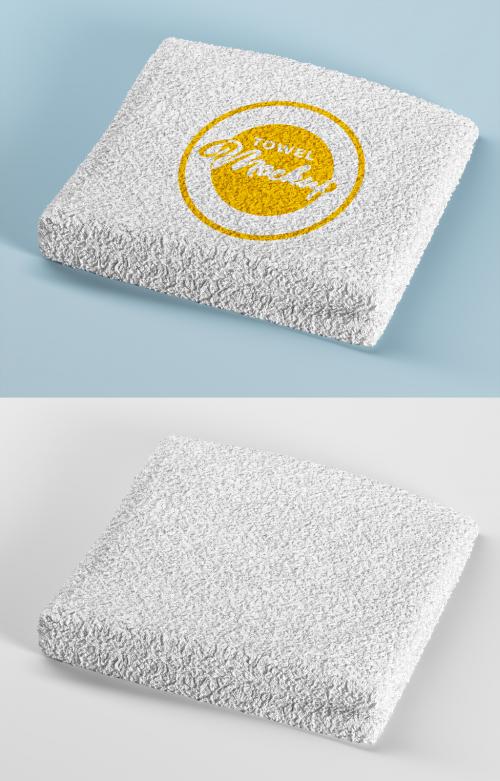 Soft Terry Cloth Towel Mockup - 385832541