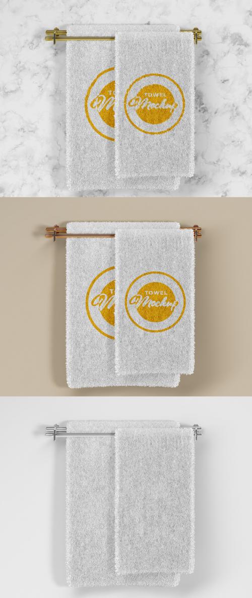 Folded Soft Terry Towel Mockup - 385835709