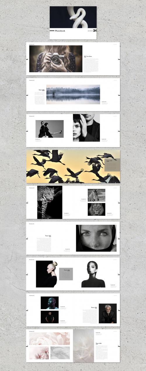 Black and White Minimal Photobook - 385838297