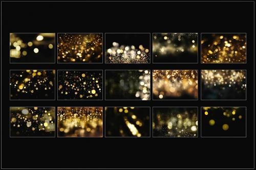 Golden Bokeh Overlays