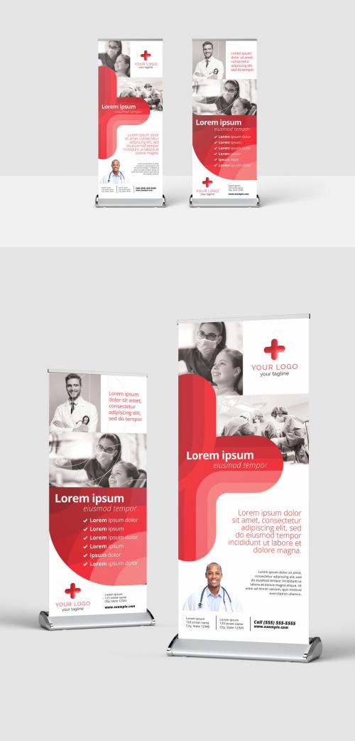 Medical Roll Up Banner for Hospitals and Doctors - 386426478