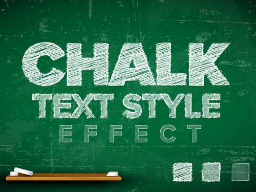 Chalk Editable Text Effect with Blackboard Background - 386460415