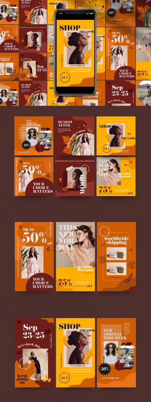 Fall themed Social Media Layout - 386466066