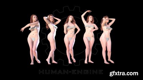 6 Nude Female Model Poses Anatomical Bundle 005