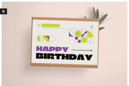 Modern Bold Birthday Greeting Card