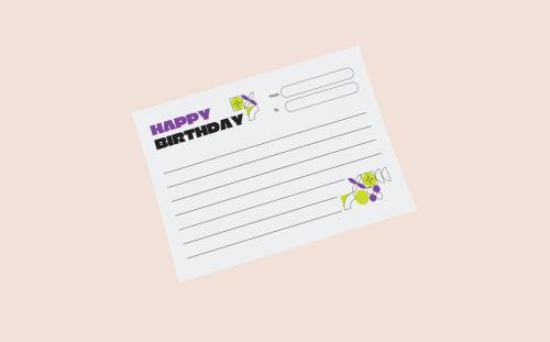 Modern Bold Birthday Greeting Card