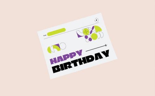 Modern Bold Birthday Greeting Card