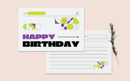 Modern Bold Birthday Greeting Card