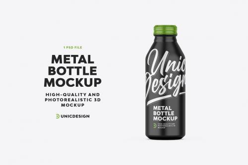 Metal Bottle Mockup