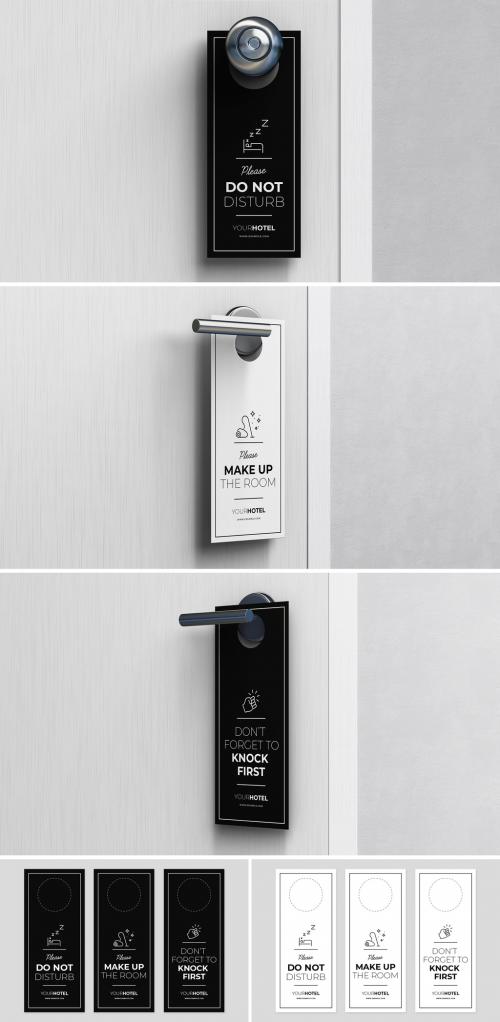 Hotel Door Hanger Layouts - 386962833