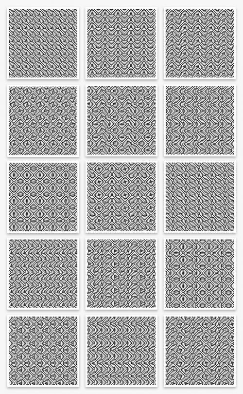 Overlapping Wavy Patterns Kit - 386962898