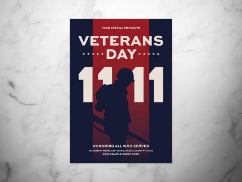 Veterans Day Flyer Layout - 386967693