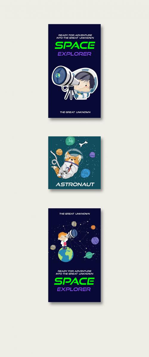 Space Astronaut Post Layouts - 386985868