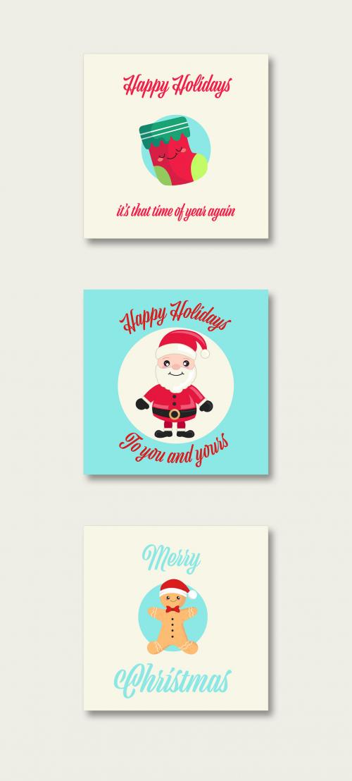 Festive Holiday Social Post Layouts - 386985967