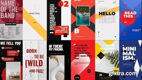 Videohive Bold Minimalism Stories Package 50470792