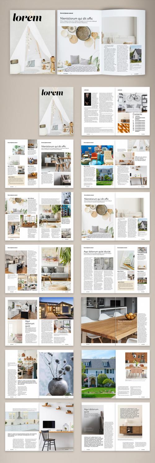 Naive Interior Design Magazine Layout - 387207255