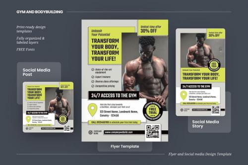 Gym and Bodybuilding Template Designs