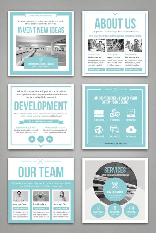 Cyan and White Social Media Post Layouts - 387210759