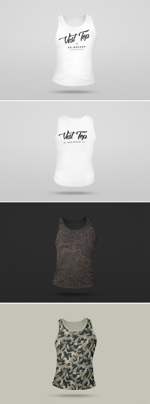 3D Vest Top Mockup - 387214235