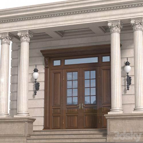 Column Porch Entrance to the house Classic Porch