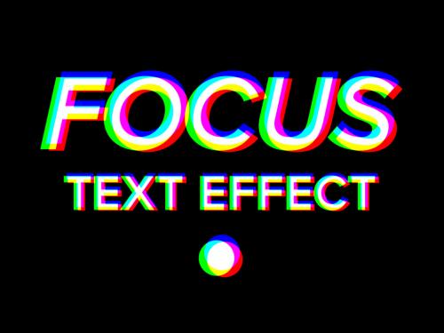 Editable Bad Focus Text Style Effect - 387436957