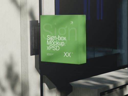 Sign Box Mockup