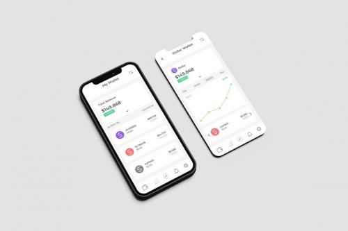 iPhone 12 UI App Screen Mockup