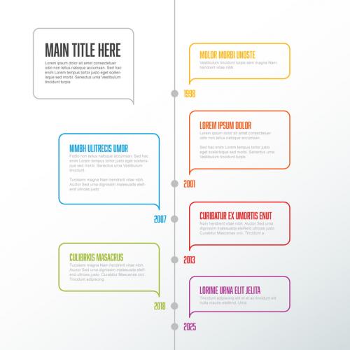 Timeline Layout with Speech Bubbles - 387437025