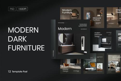 Modern Dark Furniture Template