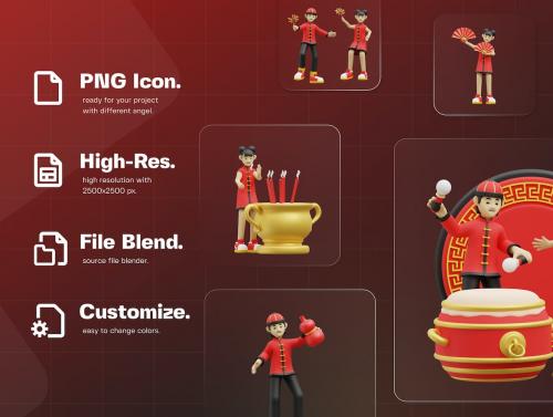 Chinese New Year Character 3D Illustration V4