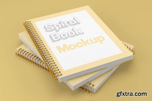 Spiral Book Mockup Design Pack 14xPSD