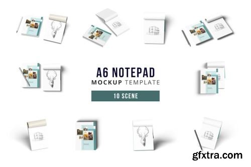 Notepad Mockup Design Pack 12xPSD