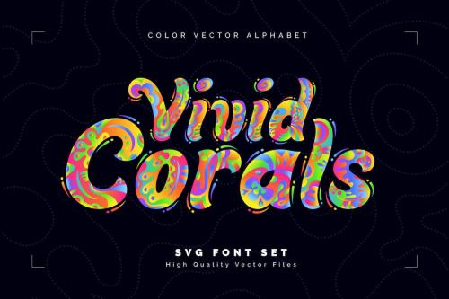 Vivid Corals - Color Vector Alphabet