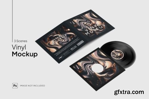 Vinyl Mockup Design Pack 13xPSD