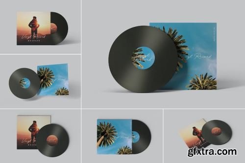 Vinyl Mockup Design Pack 13xPSD
