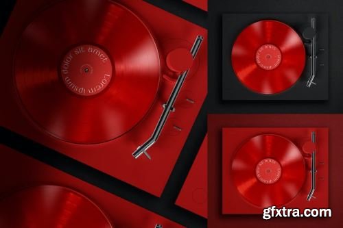 Vinyl Mockup Design Pack 13xPSD