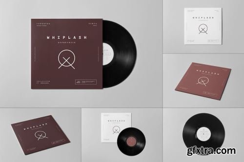 Vinyl Mockup Design Pack 13xPSD