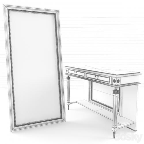 Dressing table with mirror