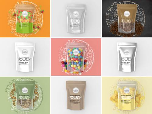 500G Pouch Packaging Mockup with 3 Material Options - 388063592