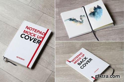 Sketch Book Mockup Design Pack 13xPSD