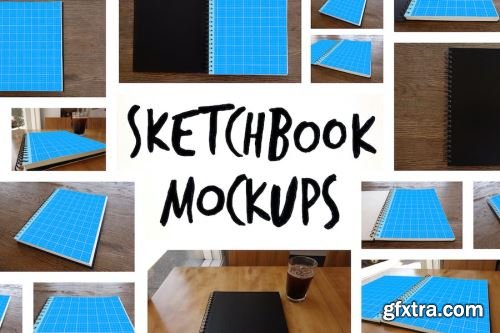 Sketch Book Mockup Design Pack 13xPSD