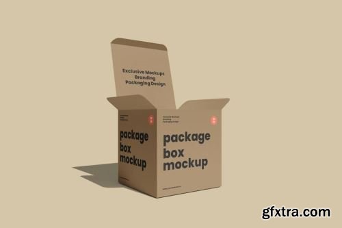 Square Package Box Mockup Design Pack 15xPSD